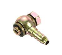PATIKIL Tubo Flessibile Barba Raccordo Gomito 8mm Spinato M8x1 Maschio Filetto, Carbonio Acciaio Tubo Adattatore Connettore per Aria Acqua Carburante Olio, Oro