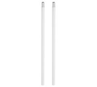 PATIKIL Tubo per lampadario, 2 Set 12" M10 x 1mm Asta Prolunga Filettata Nipplo Tubo Lampada, Adattatore Soffitto Inclinato per Lampada a Sospensione Illuminazione Steli, Bianco