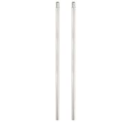 PATIKIL Tubo per lampadario, 2 Set 12" M10 x 1mm Asta Prolunga Filettata Nipplo Tubo Lampada, Adattatore Soffitto Inclinato per Lampada a Sospensione Illuminazione Steli, Argento Chiaro