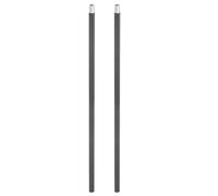 PATIKIL Tubo per lampadario, 2 Set 12" M10 x 1mm Asta Prolunga Filettata Nipplo Tubo Lampada, Adattatore Soffitto Inclinato per Lampada a Sospensione Illuminazione Steli, Nero