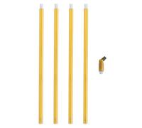 PATIKIL Tubo per lampadario, 4 Set 12" M10 x 1mm Asta Prolunga Filettata Nipplo Tubo Lampada, Adattatore Soffitto Inclinato per Lampada a Sospensione Illuminazione Steli, Oro