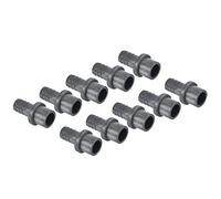 PATIKIL UPVC Riduttore Tubo Raccordo Diametro Esterno di 20mm Spinato da 15mm, 8pz Dritto Giunto Adattatore Connettore, Grigio