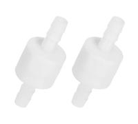 PATIKIL Valvola Ritegno rigo Unidirezionale Tubo Flessibile 1/4", 2Pz Valvola Arresto Acqua Plastica Senza Ritorno Resistente Ozono per Acquario Giardino Carburante Olio Aria Gas, Bianco