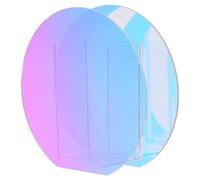 PATIKIL Vaso Iridescente 7x2x7", Vaso Floreale in Acrilico a Forma Geometrica, Centrotavola Moderno, tivo per Matrimoni, Feste e Arredamento Casa, Colorato