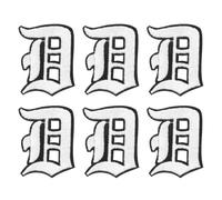 PATIKIL Vecchie Patch Lettere Ferro Inglese, 6Pz Applicazioni Ricamate da Cucire o Applicare a Ferro Patch per Abbigliamento Zaini Cappello Giacche Camicie, Lettera D