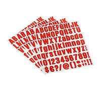 PATIKIL Vinile Lettere Numeri Adesivi Kit, 81pz 4 Fogli Auto Adesivi Decalcomanie per Cassetta Postale, Cartello, Indirizzo (Rosso)