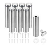 PATIKIL Viti Da Parete 25x100 mm, 8 Pezzi Viti In Acciaio Inox Per Montaggio A Parete Supporti Segnaletici Hardware Di Montaggio Chiodi Per Pubblicità Per Appendere, Argento