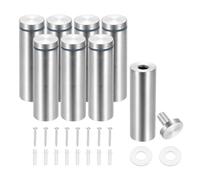 PATIKIL Viti Da Parete 25x80 mm, 8 Pezzi in Acciaio Inossidabile per Montaggio a Parete di Supporti per Insegne, per Montaggio Pubblicitario Chiodo per Appendere Cornici, Argento