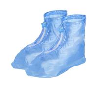 PATIKIL XXL Impermeabile Scarpe Copertura, 1 Coppia PVC Riutilizzabili Antiscivolo Copriscarpe Pioggia Galosce Neve Stivali Protezione con Cerniera per Uomini Donne Pioggia Aperto, Blu