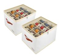 Patinao 2 Pezzi Scatole Organizer per Scarpe - Scarpiera Impilabile, Salvaspazio per Guardaroba