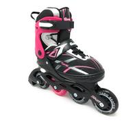 Patini In Linea Regolabili Per Ragazze Chicago Neri/Rosa, US 5-9/EU 38-42