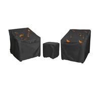 Patio Chair Covers Dustproof - 32.28 Inches, Oxford Cloth Swivel Protector | Drawstring Shield | Portable Waterproof Garden Furniture Cover 3-Pack, UV Guard Sleeves for Deck, Backyard, Porch, Lawn, Balc