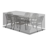 PATIO PLUS Coperta per set di mobili da esterno impermeabile - Coperta rettangolare per tavolo e sedie da giardino - Extra Large 180x120x70cm Trasparente