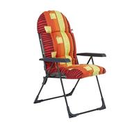 PATIO Sedia pieghevole da giardino con imbottitura Samar, sedia da giardino regolabile, 28 posizioni fino a 110 kg