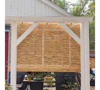 Patio Shades Roll Up Outdoor Bamboo Roll Up Blinds Filtraggio Roller Sun Shade Tessuto a mano Tende a rullo in canna naturale su misura Tende a rullo per esterni Naturali Roll-Up Ombra di dimensioni
