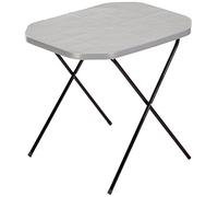 Patio Tavolo da Giardino Piccolo Pieghevole 70 x 53 cm tavolino da Esterno Rettangolare Grigio Leggero