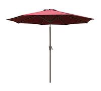 Patio Umbrella 2.7m Round Sun Parasol Market Table Umbrella, Sturdy Metal Pole Outdoor Corner Pergola Sun Shade Umbrella, Easy to Assemble And Storage