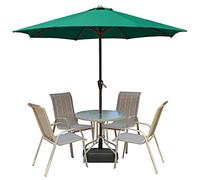 Patio Umbrella 270cm Round Sun-Resistant with 8 Ribs, Non-Fading Waterproof Patio Shade Umbrella, for Hotel Garden Square Western Restaurant