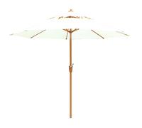 Patio Umbrella 9ft Garden Shade Umbrella with Imitation Wood Metal Pole, Patio Umbrella for Backyard/Hotel/Photo Studio, Ventilation Double Top