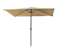 Patio Umbrella Crank Lift Sun Block Umbrella with Tilt Mechanism, Rectangle Sunscreen Parasol Umbrellas for Balcony Hotel Playground, Resistant Polyester Fabric