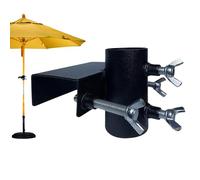 Patio Umbrella Holder - Adjustable Anti-Slip Parasol Bracket, Durable Balcony Railing Clamp, Heavy Duty Secure Umbrella Mount, Sturdy Outdoor Support | Ideal For Balcony Pool Beach Picnic Garden