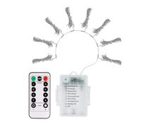 Patio Umbrella Lights Parasol String Lights Cordless Pole Light with Remote Control Timer Battery Operated Lamp String 104LEDs