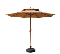 Patio Umbrella Outdoor Garden Parasol Double Layer BBQ Table Umbrella/Large Market Umbrellas with 8 Ribs & Adjust Crank