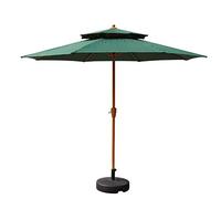 Patio Umbrella Outdoor Garden Parasol Double Layer BBQ Table Umbrella/Large Market Umbrellas with 8 Ribs & Adjust Crank