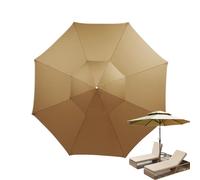 Patio Umbrella Replacement - Outdoor Umbrella Replacement Top | Windproof Layer Shade For Beach Pool Backyard Porch Balcony Yard Garden Picnic Deck
