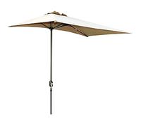 Patio Umbrella Solid Color Rectangle Patio Garden Umbrella, Sun-Resistant Balcony Beach Playing Fields Villa Shops Outdoor Parasol Umbrella, with Hand Crank
