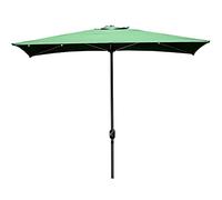 Patio Umbrella Solid Color Rectangle Patio Garden Umbrella, Sun-Resistant Balcony Beach Playing Fields Villa Shops Outdoor Parasol Umbrella, with Hand Crank