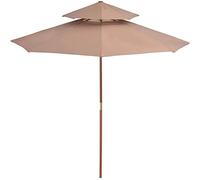 Patio UmbrellasOutdoor Parasol Taupe Patio Umbrella Outdoor Cantilever Garden Umbrella Double Top Offset Hanging Umbrella