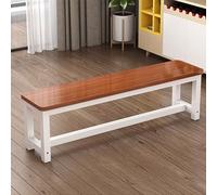 PatioBenchwithCastIron & HardwoodStylishshoeChangingSeatfor HomeGym & MallDurableWhite&BlackDesign120x35x45cm (47x13x17.7 pollici)