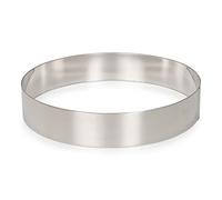 Patisse 02156 - Cerchio per Torte, Cerchio da Pasticceria, Schiuma o Memets, Acciaio Inossidabile, 4,5 cm x Ø 20 cm, Argento