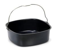 patisse 02858 Stampo Quadrato Stampo A Mancato Con Manico Per Friggitrice Ad Aria Calda Air Fryer XL & XXL, Nero, 20 x 7 Cm, Acciaio Rivestito Senza PFAS