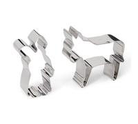 patisse, 13997 - Set di 2 taglierine con angelo e cuore, 7 x 5,5 x 2,5 cm, in acciaio inox