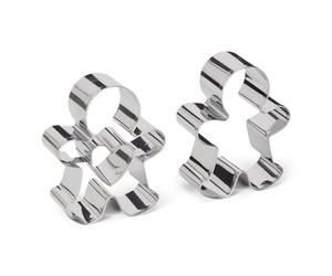 patisse, 13997 - Set di 2 taglierine con angelo e cuore, 7 x 5,5 x 2,5 cm, in acciaio inox