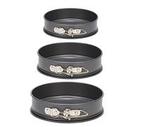 patisse 62923 - Set di 3 stampi per torte o stampi da mancato rotondi fondo rimovibile con cerniera - Profi - Acciaio rivestito - Ø 18/20/24 cm