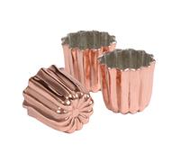 patisse Set di 3 stampi per canalina in Rame, Diametro 5,5 cm 43187-Set di 3 canali, Rosso, 5.5cm