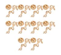 PATKAW 10 Pezzi Spille da Abito in Lega Oro Design Elegante a Serpente, Simbolo della Medicina, Perfette per Giacche e Zaini in Occasioni Formali e Uso Quotidiano