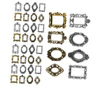 PATKAW 40 Pezzi Cornici Vintage per Nail Art in Metallo Mini Barocche per Decorazione Unghie Cornice Foto Retrò Piccole Compatte per Accessori Manicure