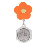 PATKAW Orologio Design da Retrattile Arancione Luminoso Fiore, Vetro e Silicone, per Procedure Mediche e Prolungata