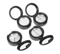 PATKAW Scatola Trasparente Multi-griglia per Ombretti e Rossetti in Plastica Leggera Nero, 4 Pezzi, per Trucco Fai-da-te e Make Up On-the-go