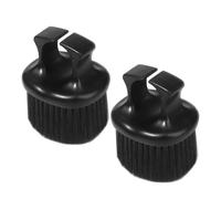 PATKAW Spazzola Barba Uomo 2 Pezzi Nero in Nailon e Abs Design ad Anello per Grooming Personale e Saloni di Parrucchieri, Facile da Impugnare e Pulire