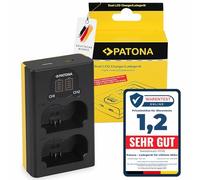 PATONA 1888 Dual LCD Caricabatterie USB-C/Micro-USB per Fujifilm NP-W235