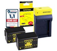 PATONA 2 batterie DMW-BMB9 con caricatore slim USB-C compatibile con Panasonic Lumix DC-FZ82 DC-FZ82D DC-FZ83 FZ82 FZ82D FZ83 DMC FZ40 FZ45 FZ47 FZ48 FZ60 FZ62 FZ70 FZ72 FZ100 FZ150 DMW BMB9