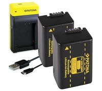 PATONA 2 batterie DMW-BMB9 con caricatore slim USB-C compatibile con Panasonic Lumix DC-FZ82 DC-FZ82D DC-FZ83 FZ82 FZ82D FZ83 DMC FZ40 FZ45 FZ47 FZ48 FZ60 FZ62 FZ70 FZ72 FZ100 FZ150 DMW BMB9