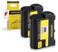 PATONA 2 batterie EN-EL15, 1600 mAh, compatibili con Nikon 1 V1 Z6 Z7 D7000 D7100 D7200 D7500 D500 D600 D610 D750 D800 D800E D810 D850 ENEL10 5 EN EL1. 5 maniglie fotocamera MB-D12 MB-D15 MB-D17