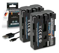 PATONA 2 batterie Platinum NP-FM500H, 2600 mAh, compatibili con Sony Alpha DSLR A100 A200 A300 A350 A450 A500 A550 A560 A580 A700 A850 A900 SLT A57 A58 A58 A658 A658 A68 A77 A99