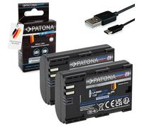 PATONA 2 X Platinum Batteria LP-E6P LP-E6NH 2600 mAh USB Input Batteria di ricambio compatibile con Canon EOS R7 R6II R5 7D 6D 5D Mark II III IV 60D 70D 80D 90D LP-E6 LPE6P LPE6NH LPE6N